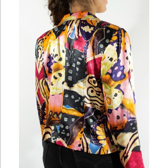 Alberto Makali abstract butterfly silk blazer. - Picture 2 of 4